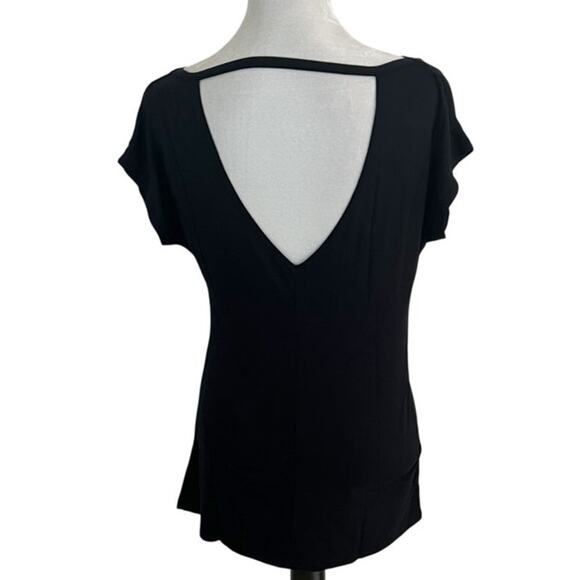San Francisco City Lights Soft Drape Neck Tee T-Shirt in Black Size Medium NEW - Picture 3 of 8